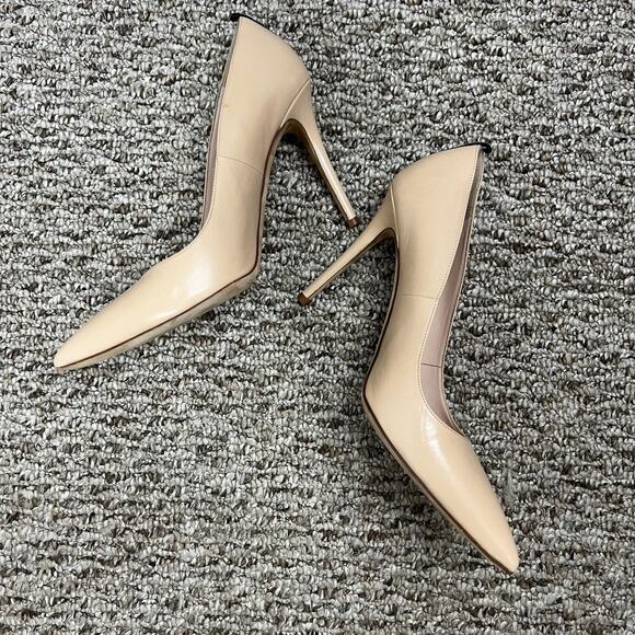 SJP by Sarah Jessica Parker Fawn Pointed Toe Dress Pumps - Nude 100mm Heels 39 9 - Picture 4 of 7